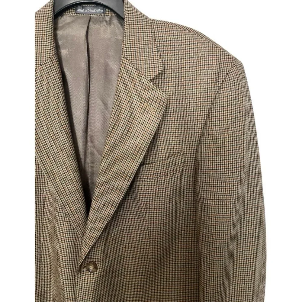 Oscar De La Renta | Silk‎ Wool Blazer Mens Sport Coat Brown 44R